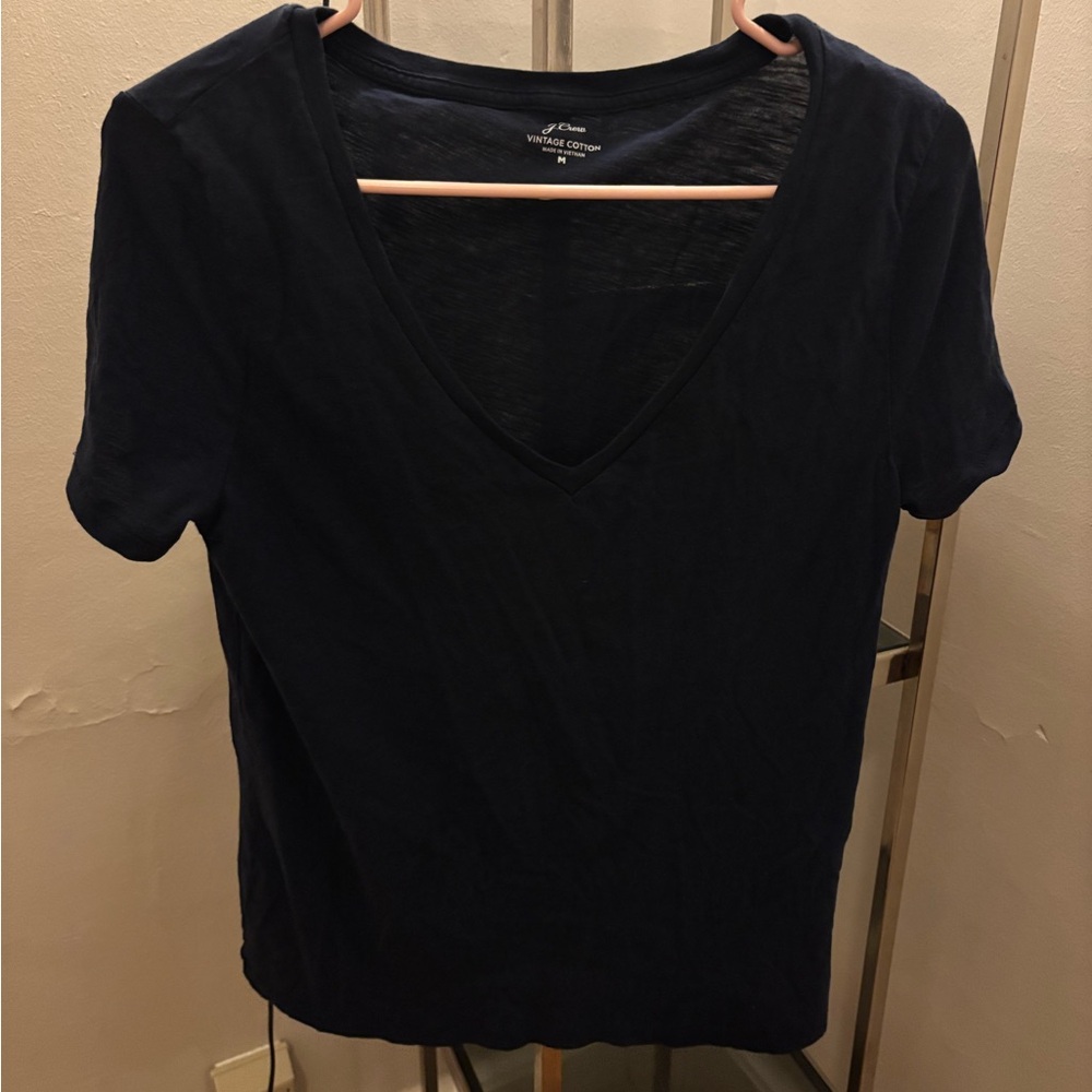 J.Crew Vintage Cotton Tee in Dark Navy Blue